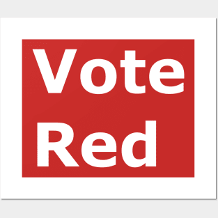 Vote Red Posters and Art